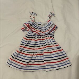 Janie and Jack Striped Dress - Red, Blue, White